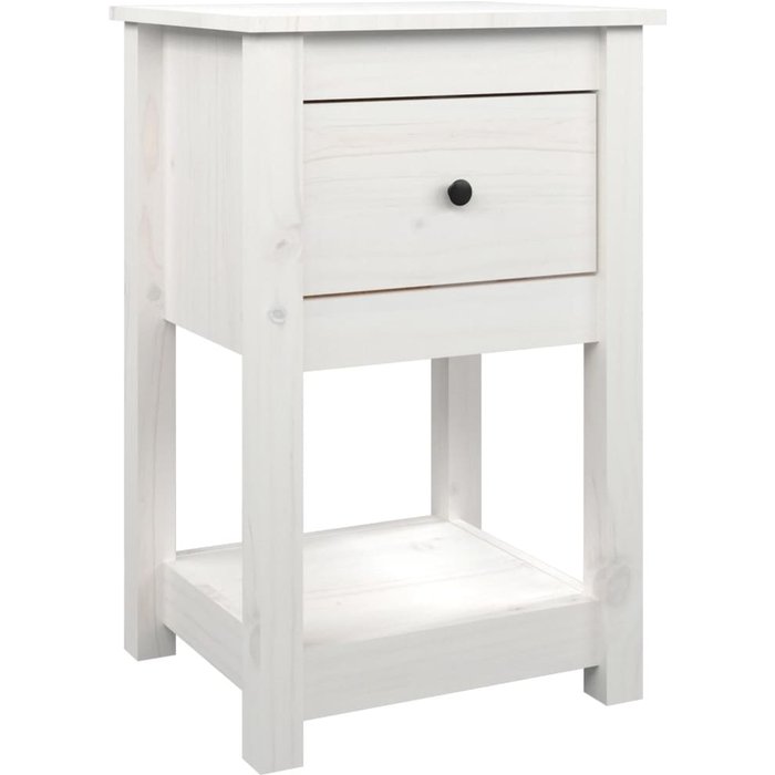 Mesita de noche madera maciza de pino blanco 40x35x61,5 cm - comfortxl
