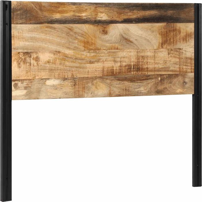 Cabecero 120 cm madera maciza mango y hierro cfw3726351