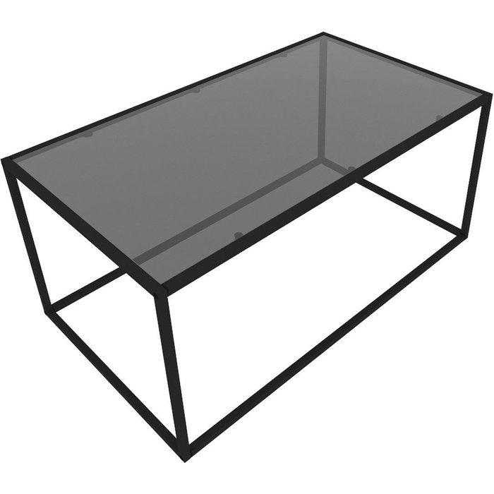 Mesa de centro lizbon vidrio ahumado negro