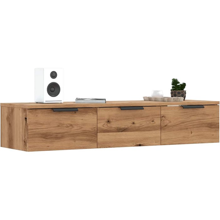 Armario de pared de roble artesanal 102x30x20 cm madera de ingeniería