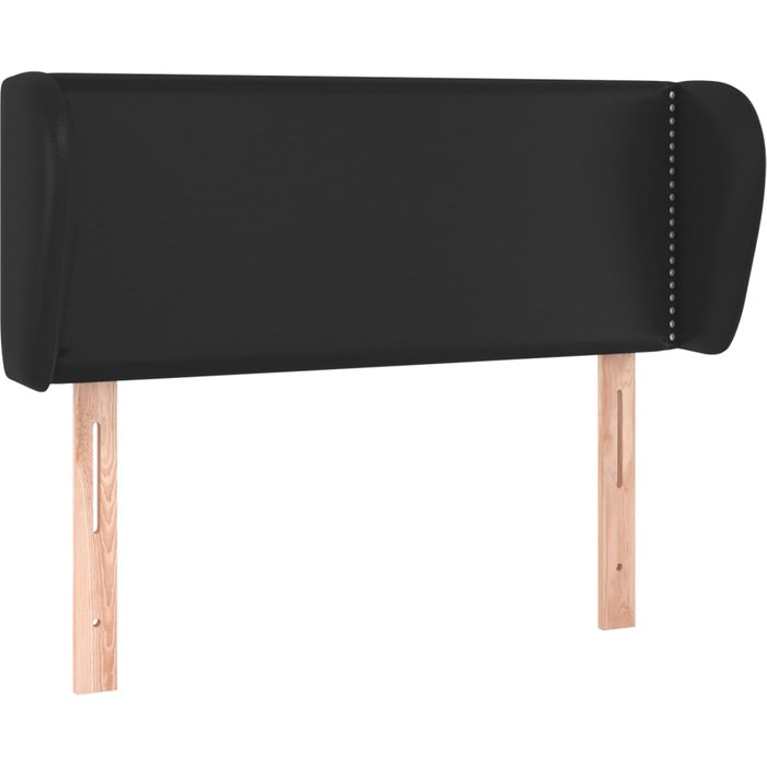 Cabecero de cuero sintético negro 93x23x78/88 cm - comfortxl