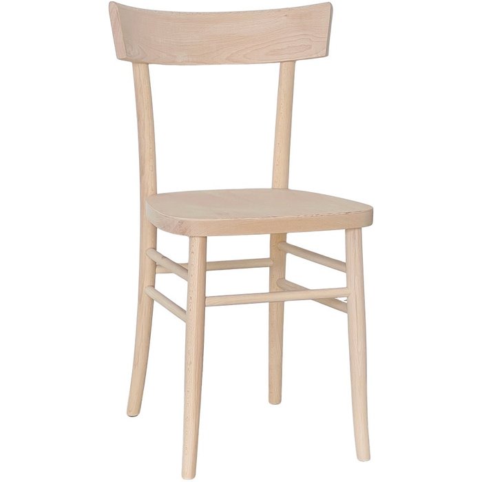 Silla de comedor de madera en bruto para pintar, estilo milán