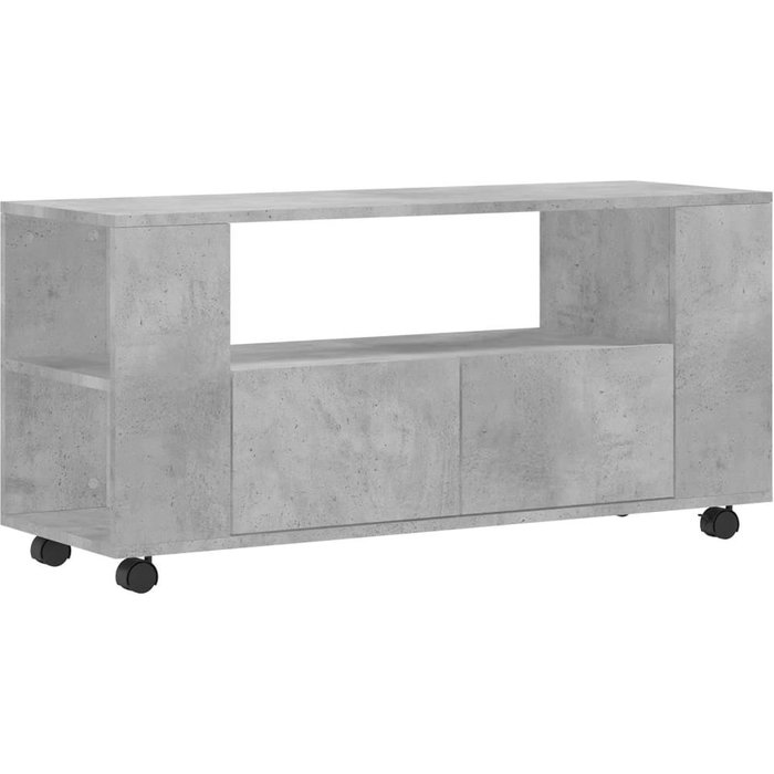 Mueble tv gris cemento 102x34,5x43 cm madera contrachapada