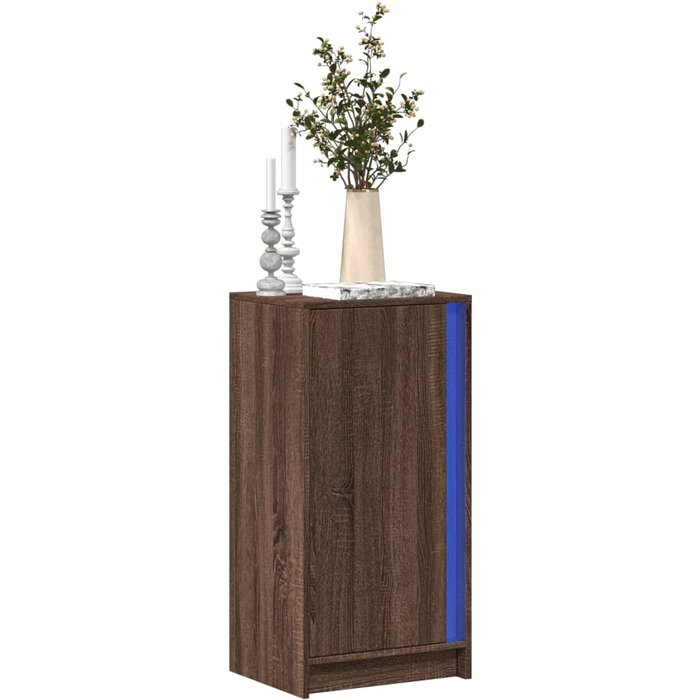 Maison exclusive - aparador con led madera ingeniería marrón roble 42,5x34x85 cm