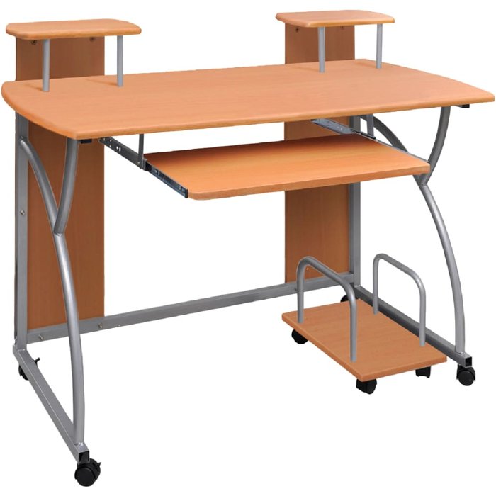 Escritorio ordenador madera contrachapada marrón 110x52x88,5 cm