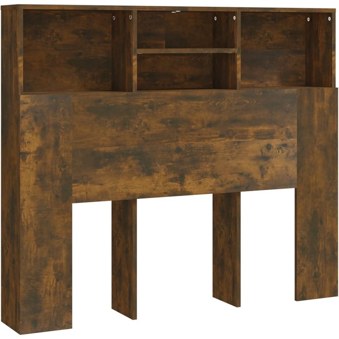 Cabecero cama mueble cabecero - roble ahumado 120x19x103,5 cm