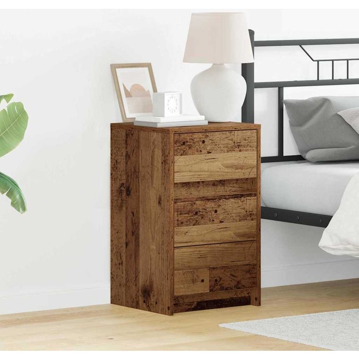 Maison exclusive - armario de noche con cajón madera vieja 38 x 34 x 61 cm