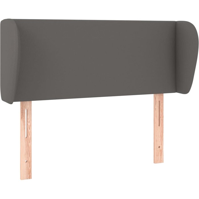 Cabecero cama - mueble cabecero de cuero sintético gris 103x23x78/88 cm