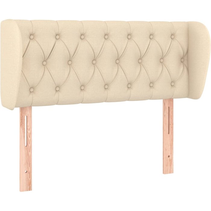 Cabecero cama - mueble cabecero de tela color crema 93x23x78/88 cm