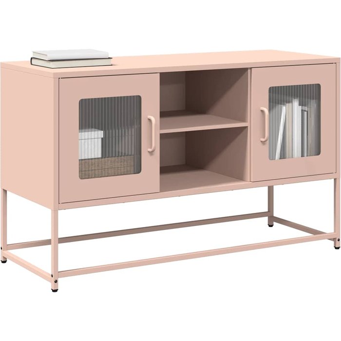 Mueble para tv de acero rosa 100,5x39x60,5 cm vidaxl