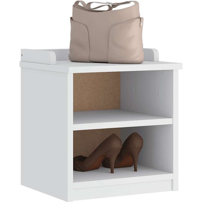 Banco de recibidor sandnes madera maciza pino blanco 45x40x50cm - comfortxl