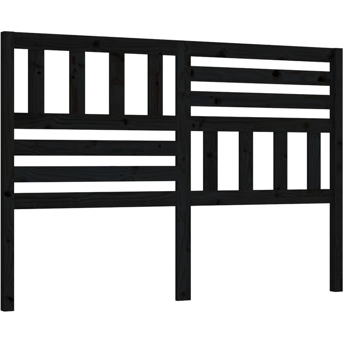 Cabecero de cama - mueble cabecero madera maciza de pino negro 166x4x100 cm