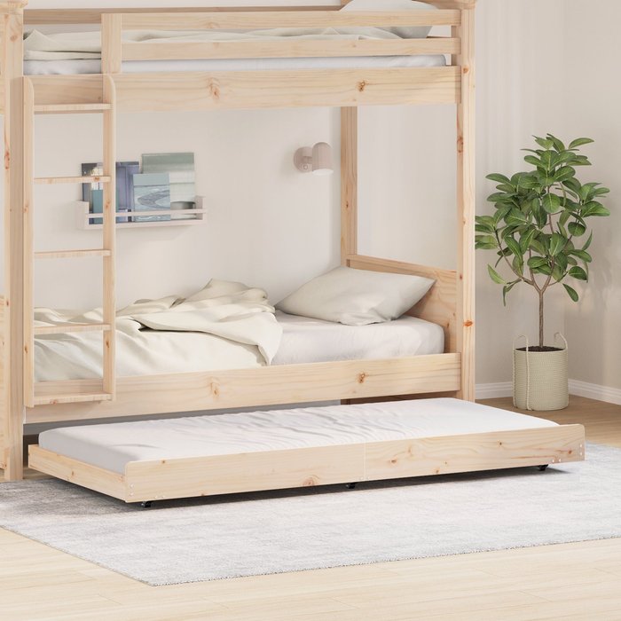 Estructura de cama marrón 80 x 200 cm madera maciza de pino vidaxl