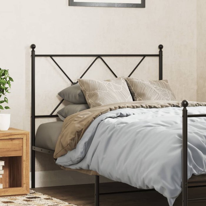 Maison exclusive - cabecero de repuesto de metal negro 90 cm