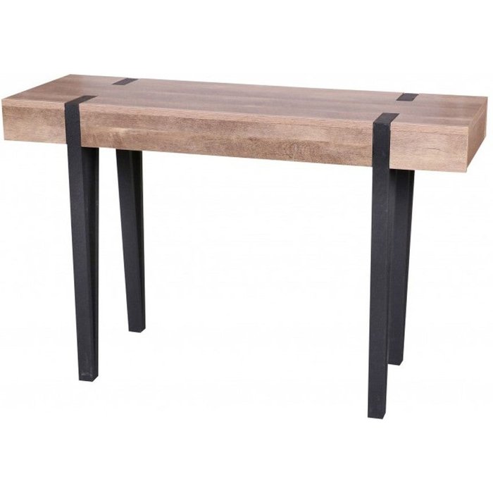 Consola lovy - madera con patas de metal negro