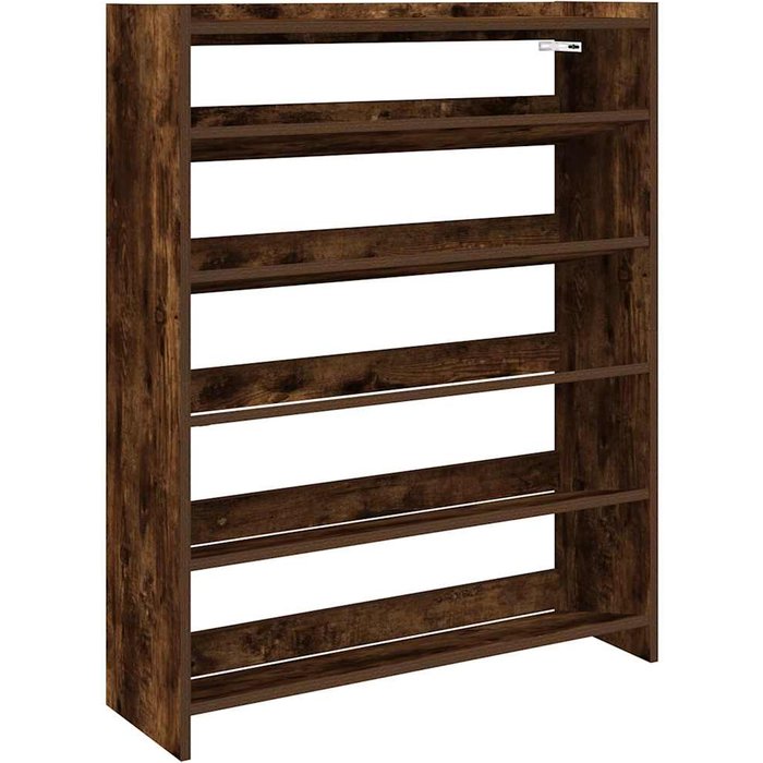 Zapatero madera contrachapada roble ahumado 80x25x100 cm - comfortxl