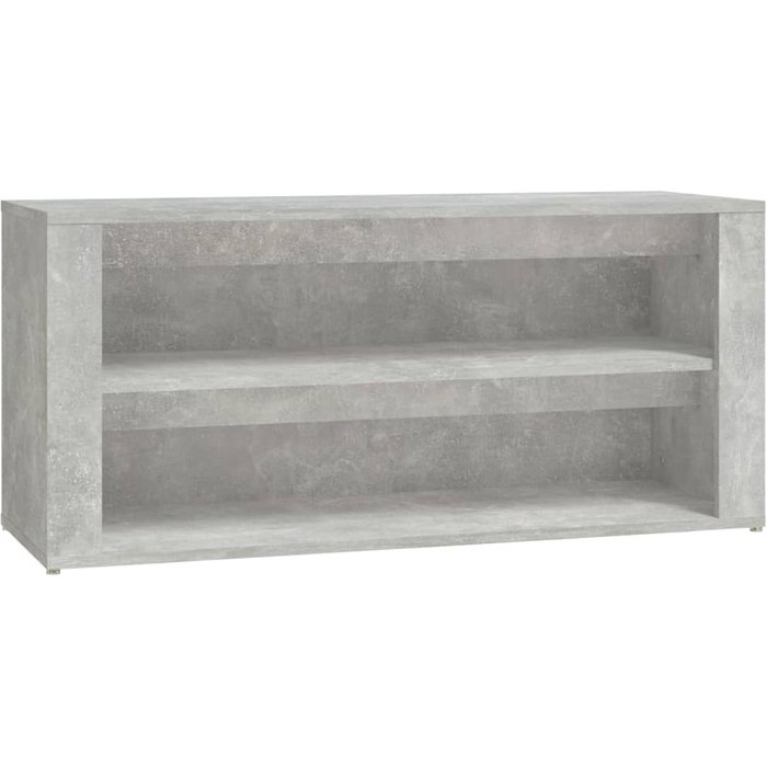 Mueble zapatero madera contrachapada gris hormigón 100x35x45 cm - comfortxl