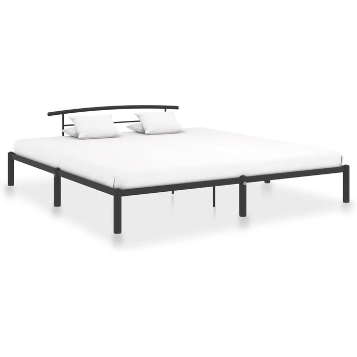 Estructura de cama de metal negro 200x200 cm