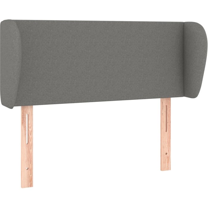 Cabecero cama - mueble cabecero de tela gris oscuro 83x23x78/88 cm