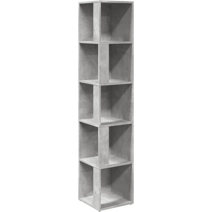 Mueble de esquina madera ingeniería gris hormigón 33x33x164,5cm - comfortxl