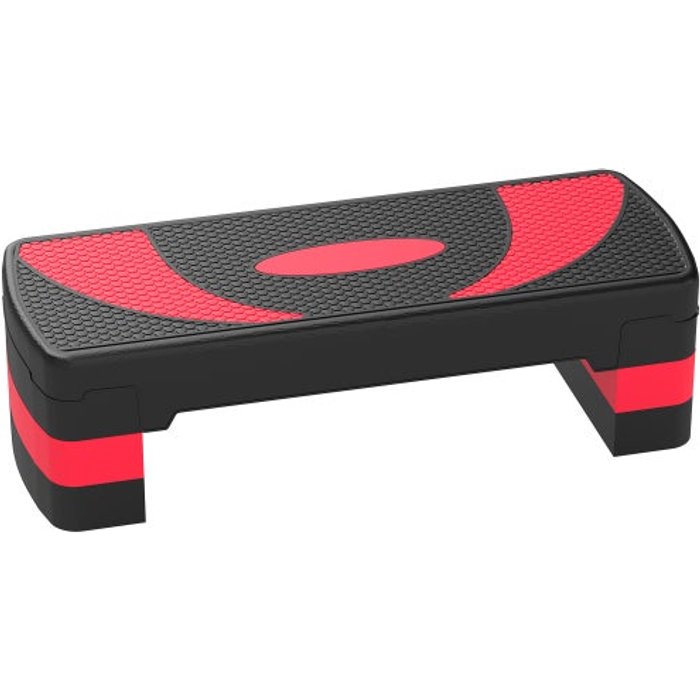 Step aeróbico ajustable en 3 alturas (10/15/20 cm), 150 kg, rojo – comfortxl