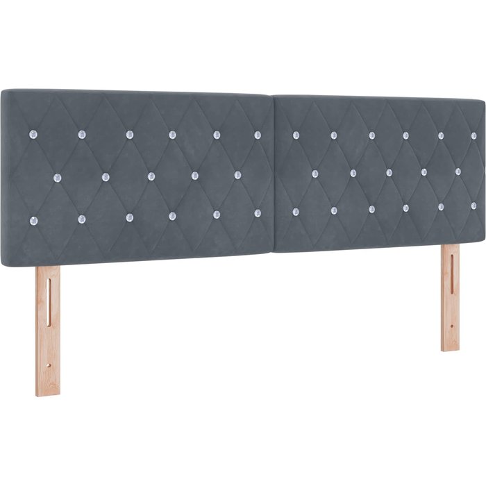 Maison exclusive - cabecero gris oscuro 160 cm terciopelo