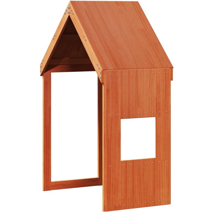 Techo de cama infantil madera maciza pino marrón 55x84x132 cm — comfortxl