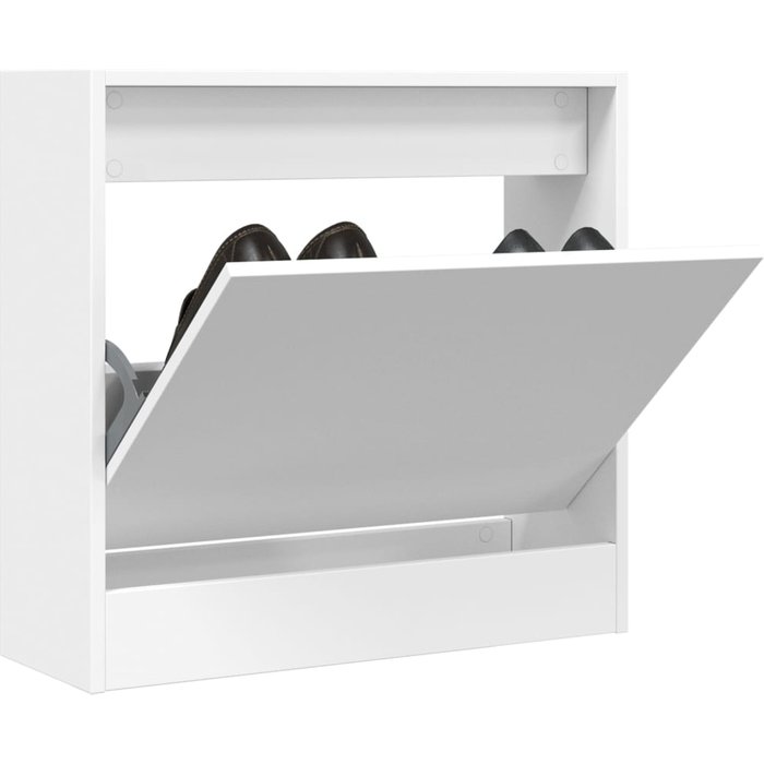 Zapatero blanco 60x21x57 cm de madera contrachapada