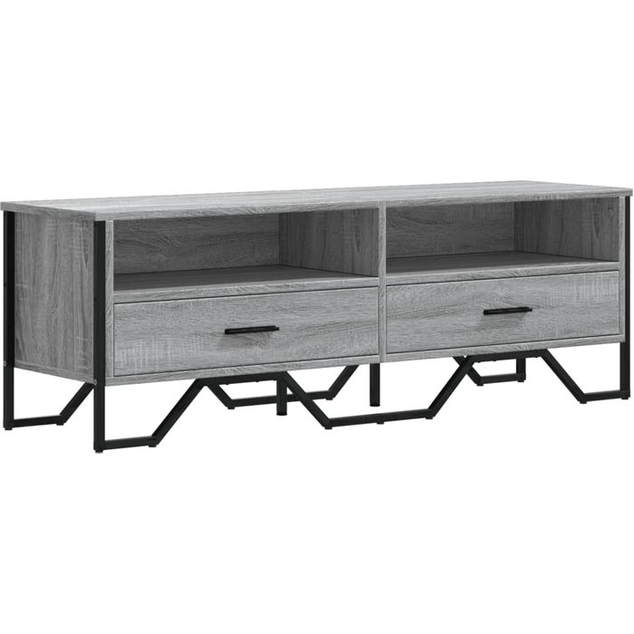 Mueble tv de madera laminada gris sonoma 122x34x41 cm - comfortxl