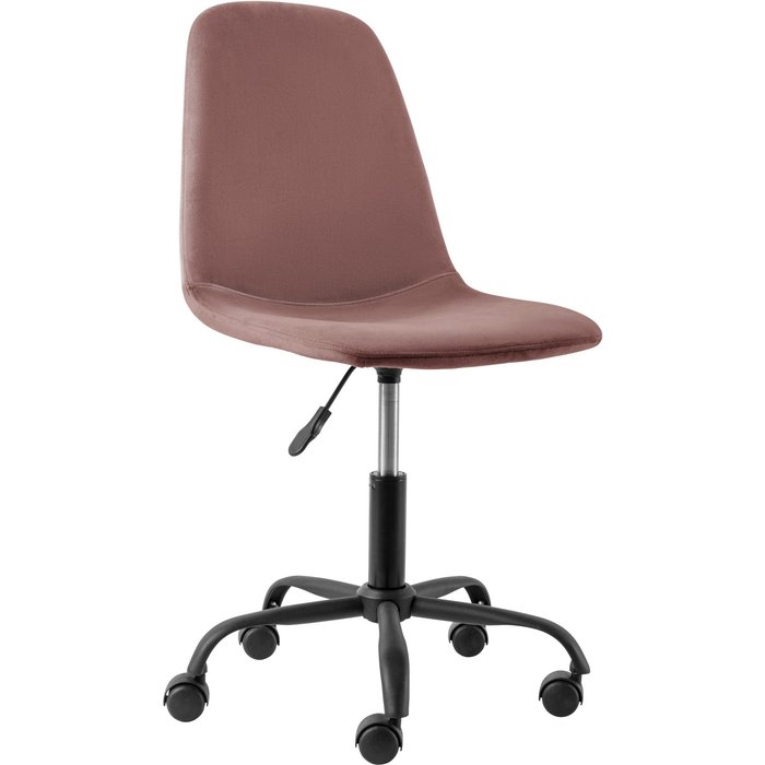 Silla de oficina de terciopelo rosa