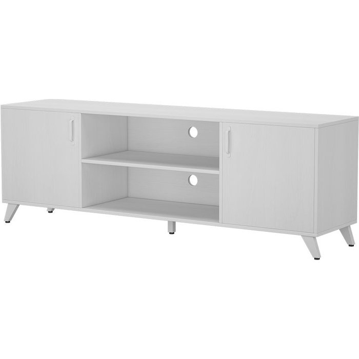 Vicco tablero bajo maceio, blanco, 160 x 54.5 cm con 2 puertas