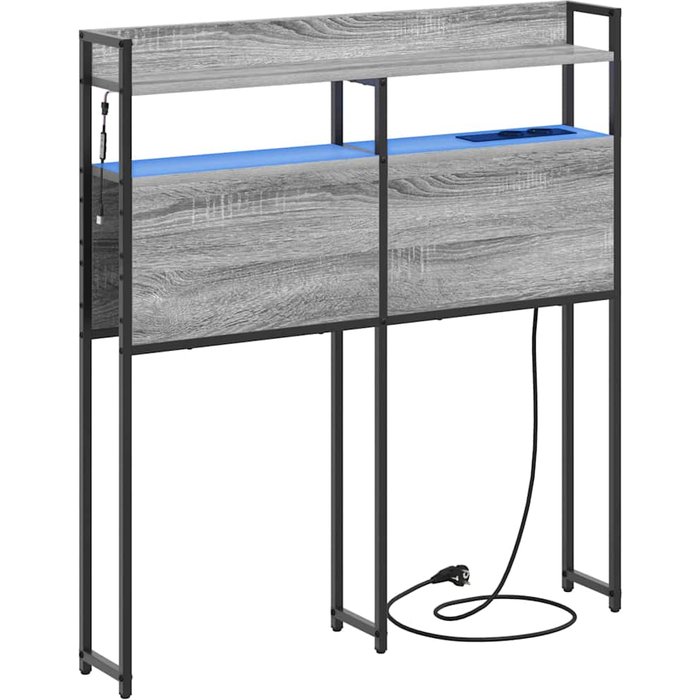 Cabecera de almacenamiento gris sonoma 90 cm