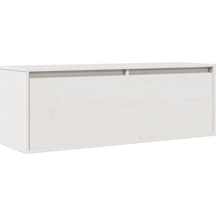 Armario de pared de pino macizo en color blanco 100x30x35 cm - comfortxl