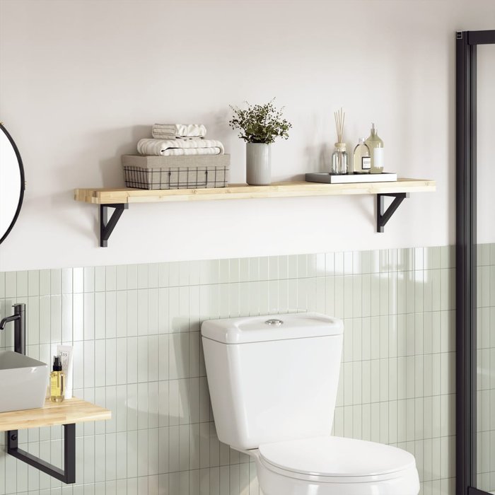 Tablero rectangular de madera maciza de acacia de 140x20x4 cm.