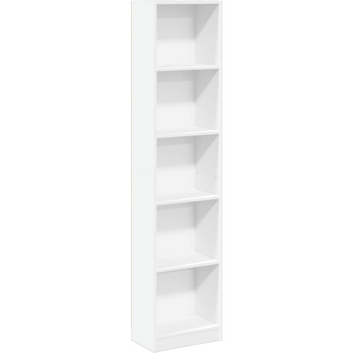 Estantería de madera de ingeniería blanca 40x24x176 cm – comfortxl