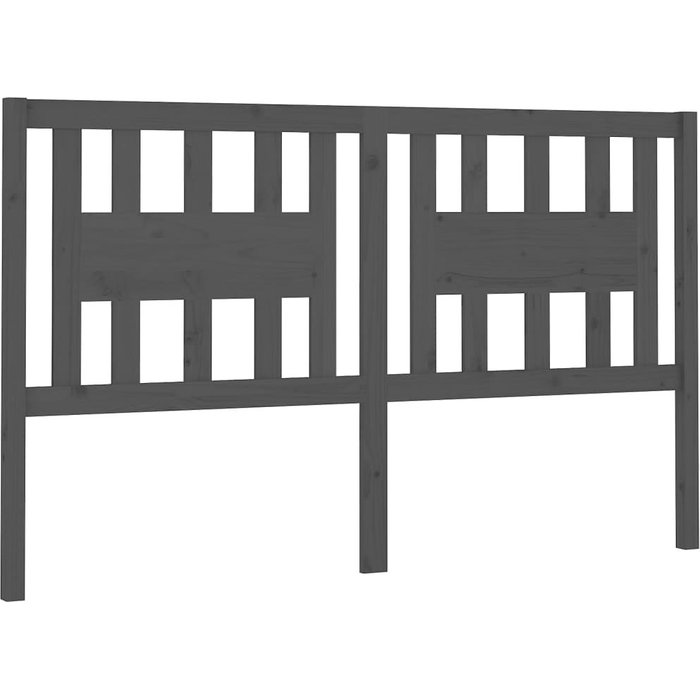 Cabecero cama - mueble cabecero madera maciza de pino gris 166x4x100 cm