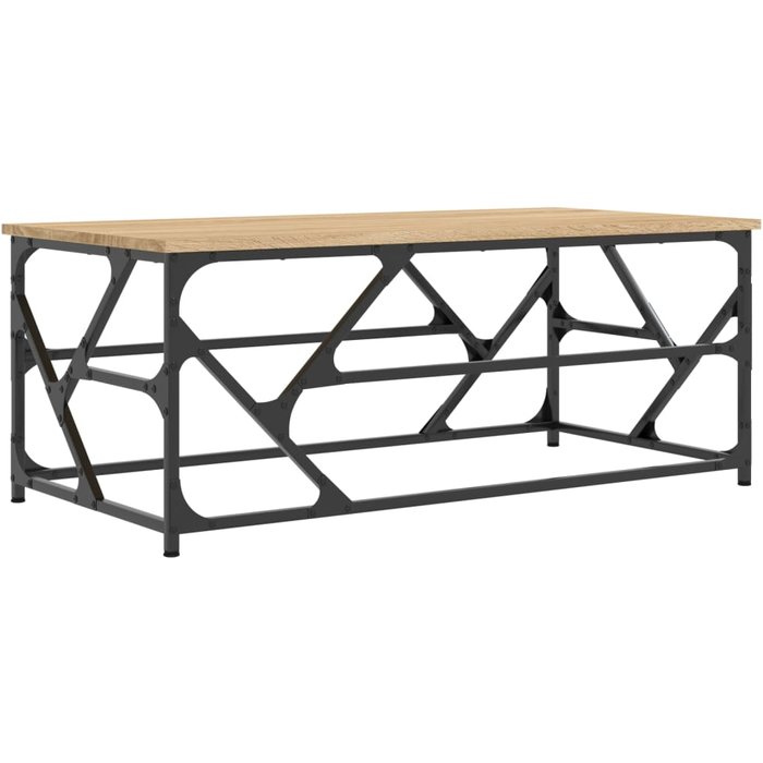 Mesa de centro de contrachapado de roble sonoma 100x50x40 cm - comfortxl