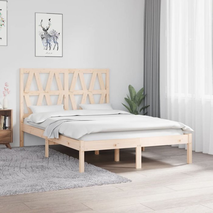 Estructura de cama madera maciza de pino 120x200 cm vidaxl