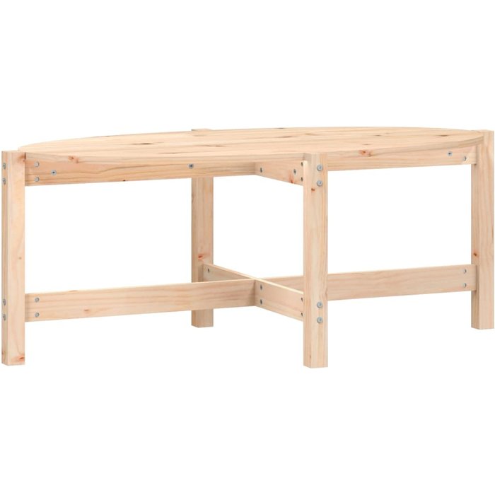 Mesa de centro de madera maciza de pino 118x63x45 cm - comfortxl