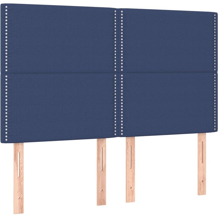 Cabecero de cama - mueble cabecero azul 144x5x118/128 cm tela