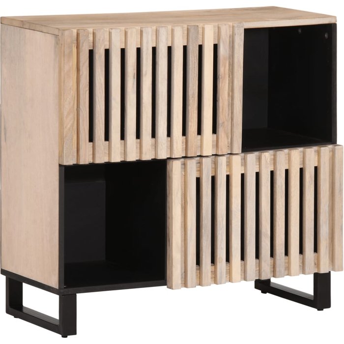 Vidaxl aparador de madera maciza de mango 80x34x75 cm