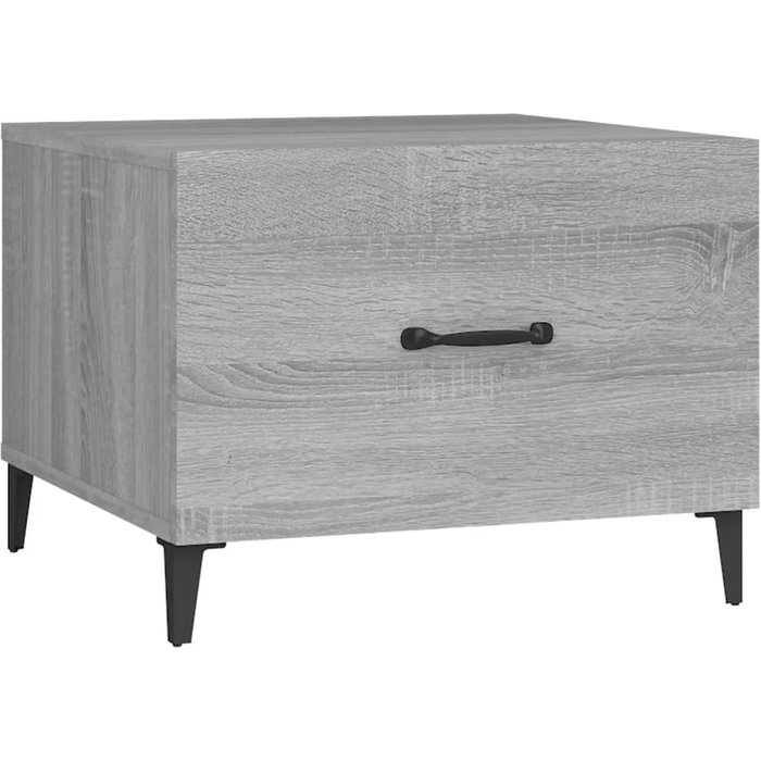 Mesa de centro con patas de metal gris sonoma 50x50x40 cm - comfortxl