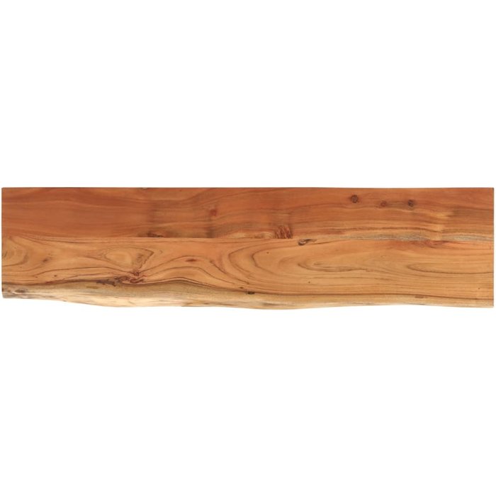 Estante pared rectangular madera acacia borde vivo 80x20x3,8 cm - comfortxl