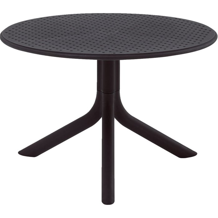 Mesa de centro de polipropileno negro, 60 x 60 x 41 cm