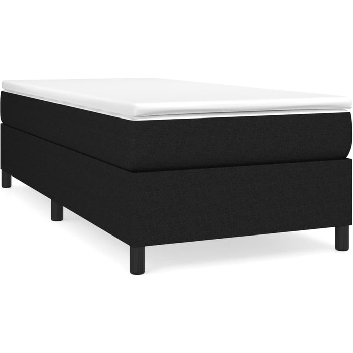 Estructura de cama sin colchón tela negro 80x200 cm — comfortxl