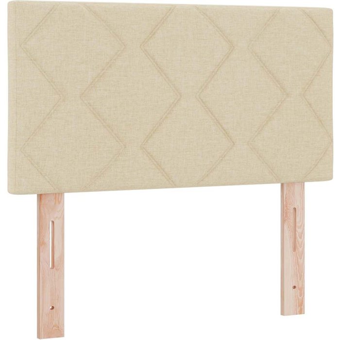 Cabecera led diseño de bloques de diamante crema 80 cm tela