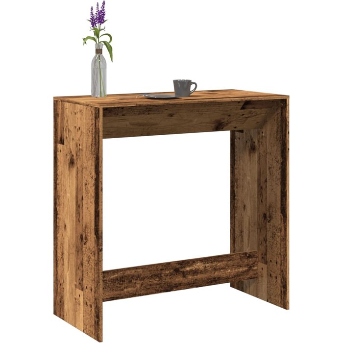 Maison exclusive - mesa alta de bar madera ingeniería envejecida 102x50x103,5 cm