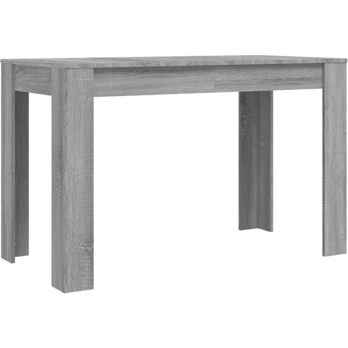 Mesa de comedor sonoma de madera compuesta gris 120x60x76 cm - comfortxl