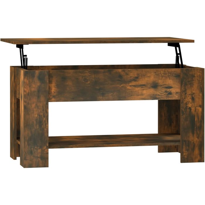 Mesa de centro madera de ingeniería roble ahumado 101x49x52 cm - comfortxl