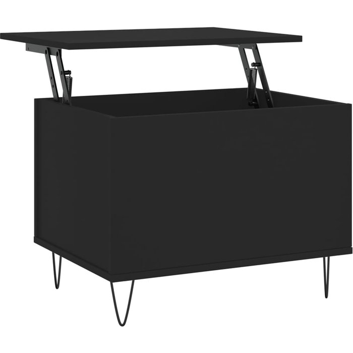 Mesa de centro madera contrachapada negro 60x44,5x45 cm - comfortxl